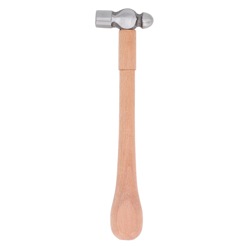 High Carbon Steel   Point Hammer with Ergonomic Wooden Handle,   Round Head Hand Tool for Home Jewelry Hammering