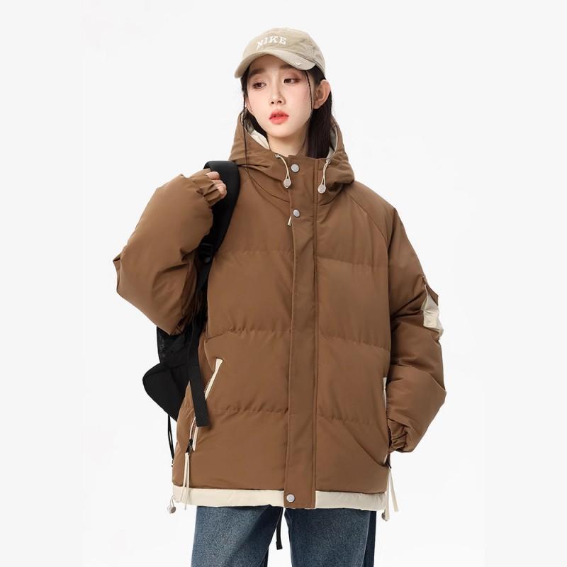 Mens Winter Hooded Cotton Puffer Jacket Thick Warm Loose Fit Casual Outwear Teens Young Adults