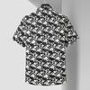 Chemise en coton Dibenze pour homme grande taille à manches courtes imprimée