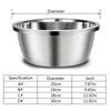 Large Stainless Steel Dog Bowls Metal Premium Bowl for Pets Sturdy and Durable Thick Smooth Metal Food and Water Dishes