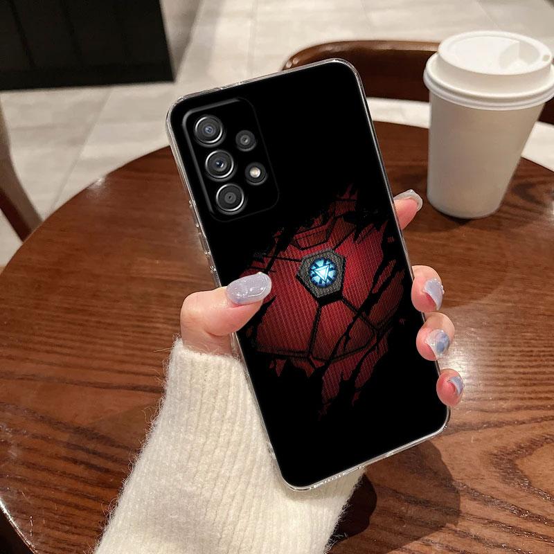 Marvel Ironman Cool Clear Case For Samsung Galaxy A57 A37 A56 A36 Cases A55 A54 A35 A26 A07 A17 A16 A06 A36 A15 Shockproof Cover