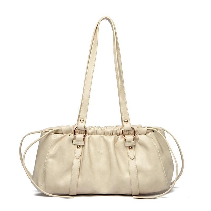 

Ретро Жіноча сумка великої місткості Одноплечова сумка-під пахвою Ручна сумка-тоут білий