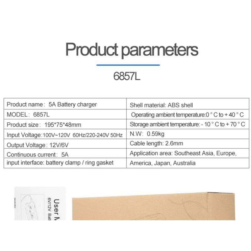 Wielozabezpieczeniowa 5000mA Ładowarka Akumulatora Samochodowego 6V/12V Pełna Automatyczna Inteligentna Ładowarka Akumulatora Samochodowego Motocyklowego dla Samochodów