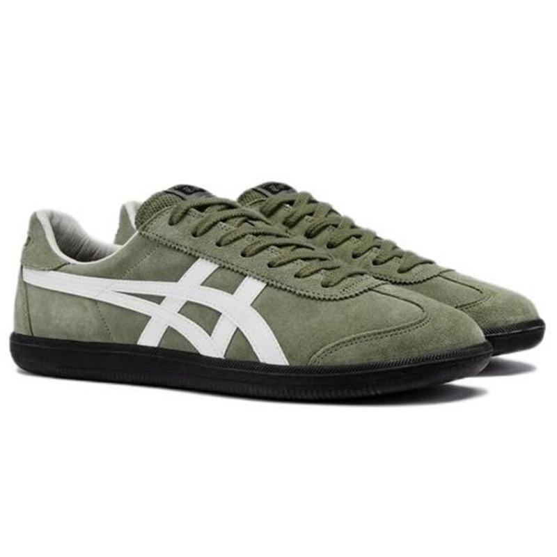 ONITSUKA TIGER Tokuten Burnt Green White Black Unisex Low Top Suede Retro Trainer Sneakers 1183A907-300