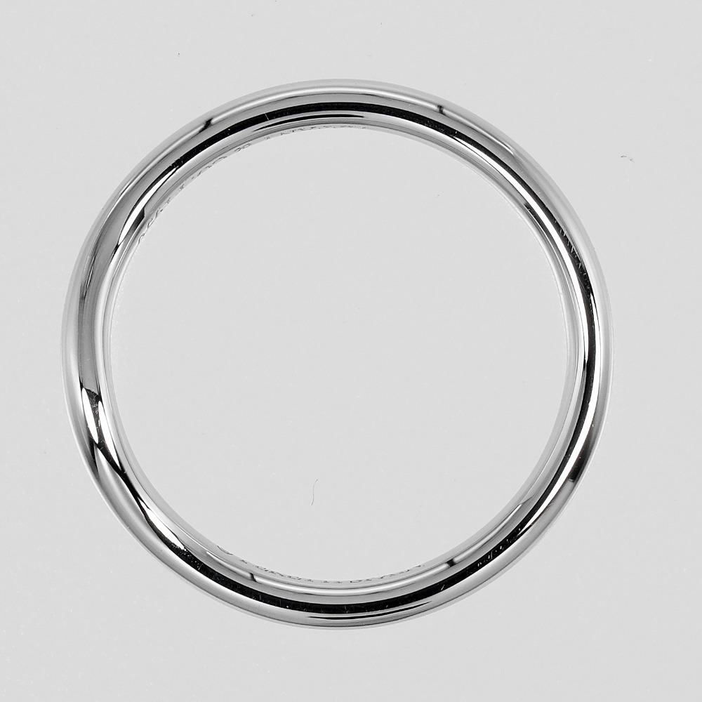 TIFFANY&Co. Curved band Ring Pt950Platinum #4.5(US Size) 3.3g Women Used