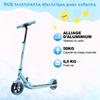 Electric Scooter for Kids 6-12 Years - RCB - LED Screen - Colorful Neons - Adjustable Speed and Height Ideal Gift Blue