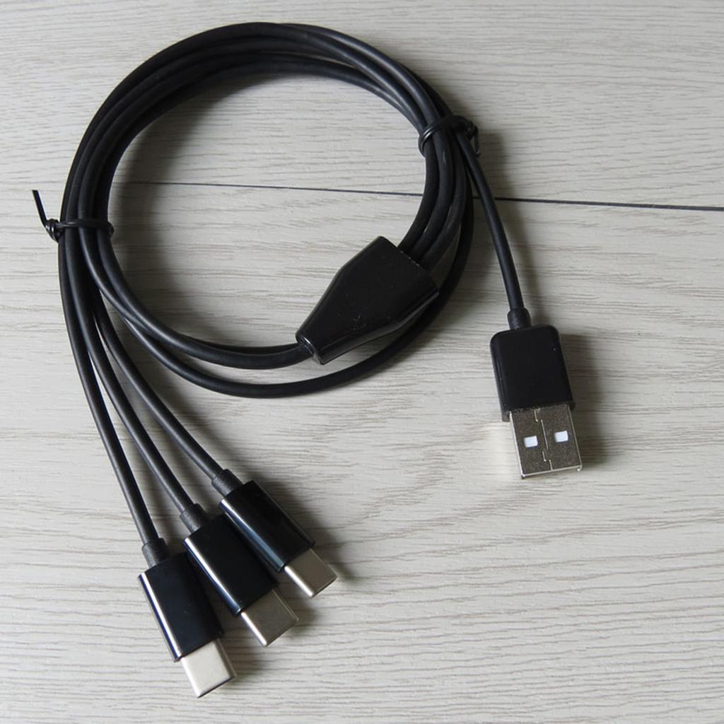 USB C Multi Charging Cable 3-in-1 Charging Cord with Type C Connectors Universal