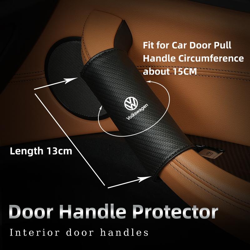 Cup Holders Car Door Inner Handle Protective Cover Leather Protector Case For Volkswagen VW Passat Golf Tiguan Polo Scirocco Jet