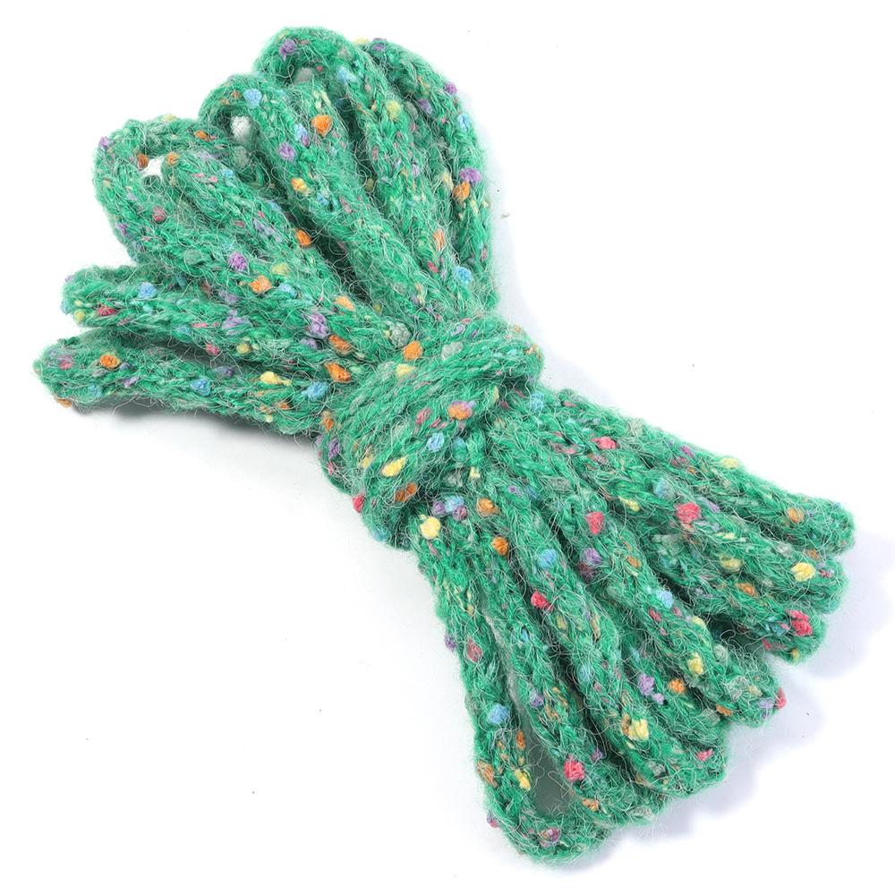 

5Yards 10mm Round Braided Cords Colorful Handmade Polka Dot Knitted Wool Rope For DIY Jewelry Making Bracelets Necklace Supplies 10mm 5yards зелёный