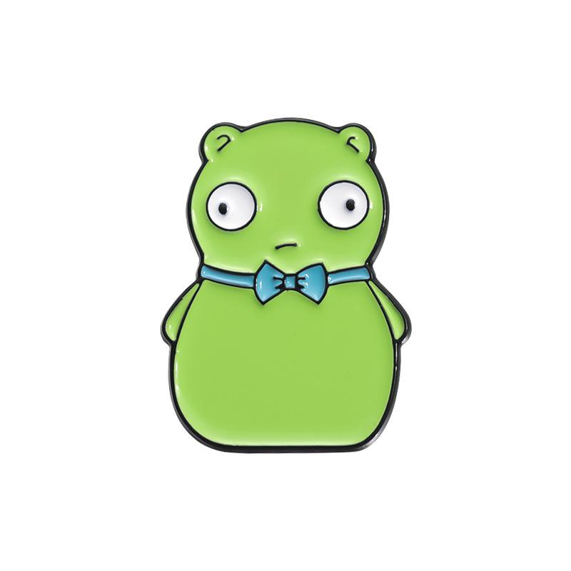 

Cute Cartoon Green Character Enamel Brooch Unique Metal Pin Ideal For Fashion Decoration And Style Personal