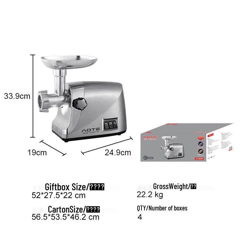 AOTE European Standard Multi-functional Meat Grinder & Sausage Maker EU Standard