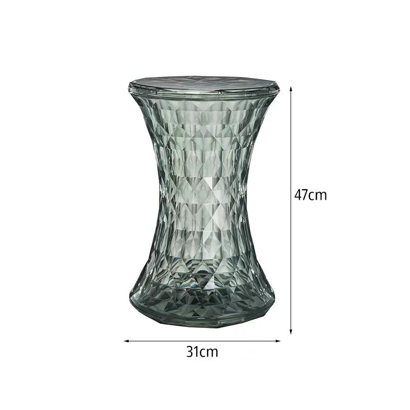 Crystal Stool Simple Colourful Transparent Stool Bathroom Household Shoeshine Stool Creative Ins Short Stools Creative Modern