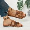 Fashion Leopard Flats Women Slippers Fashion Casual Shoes 2025 Summer Designer Elegant Flip Flops New Trends Slingback Zapatillas Mujer