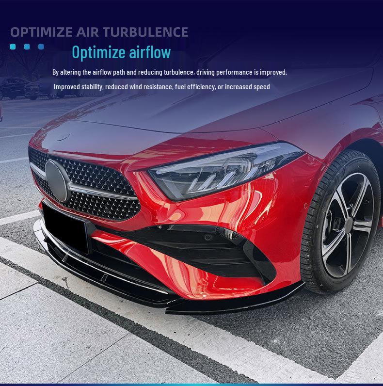 Mercedes-Compatible Front Splitter Lip Kit - Cross-Border Modification Parts