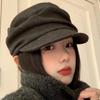 Women's Cotton Linen Newsboy Cap, Breathable Vintage Beret Hat