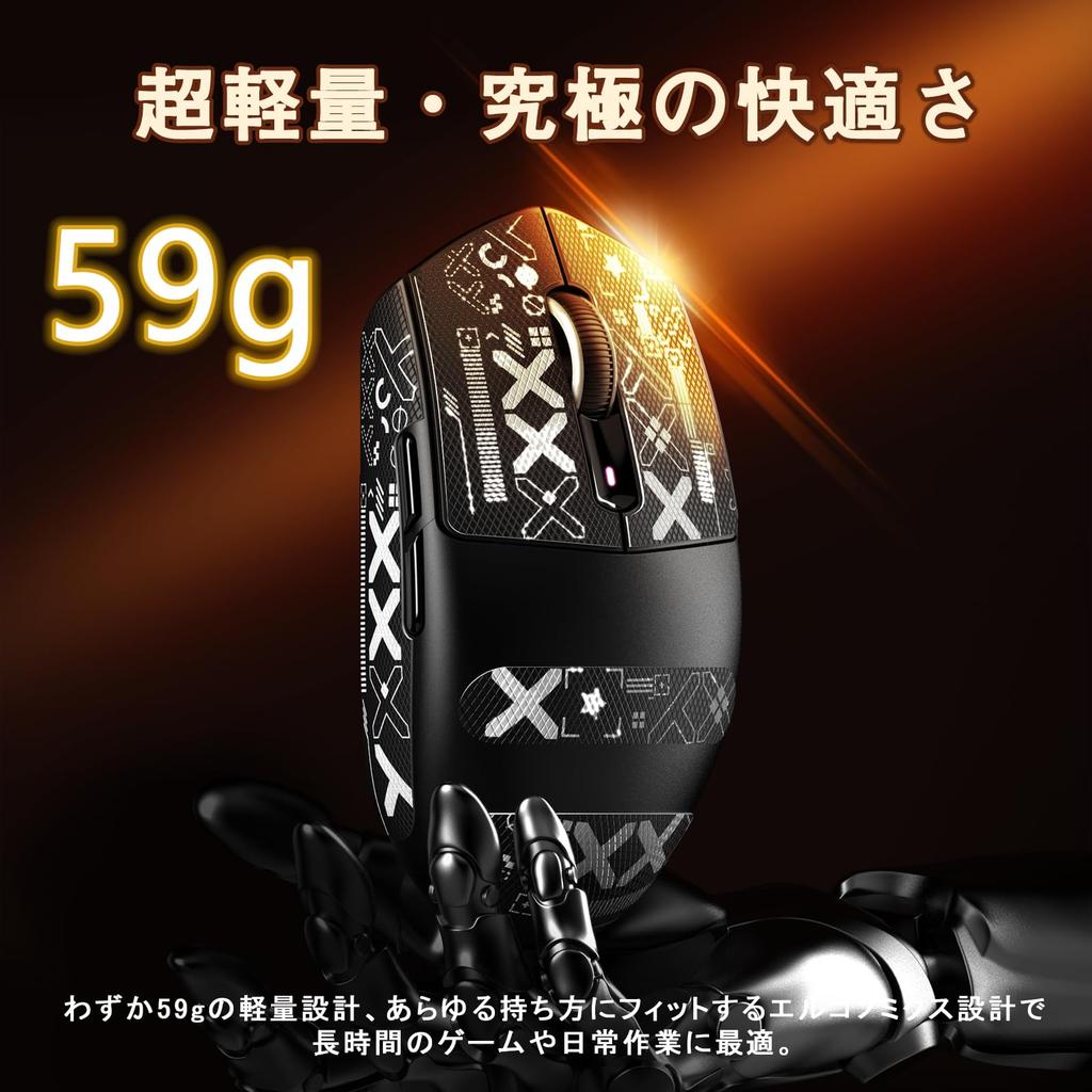 MAMBASNAKE X ATTACK SHARK G3 Gaming Mouse, WirelessWiredBluetooth 2.4GHz, Tri-Mode, Lightweight, High-Precision Sensor, Broadcom Chip PAW3311, 22000