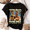 Vintage Young Dolph Printed T-shirt Top Young Dolph Neutral Trend Harajuku Short Sleeve Unisex Shirt Pattern Large T-shirt