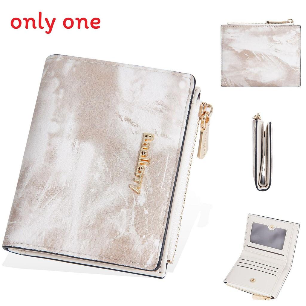 Fashion Short Wallet With Ink Wash Style And Antitheft Protection For Women