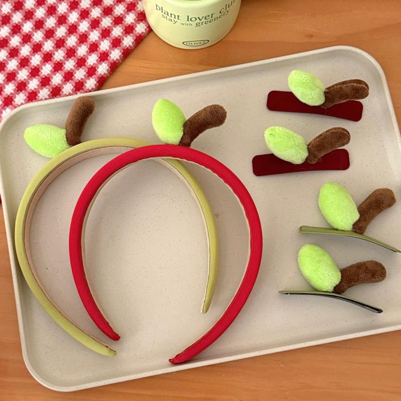 Cute Trendy Hair Band Hair Clip Bundle Sweet Skin-Friendly Versatile Hair Accessories for Female Photography Prop Use