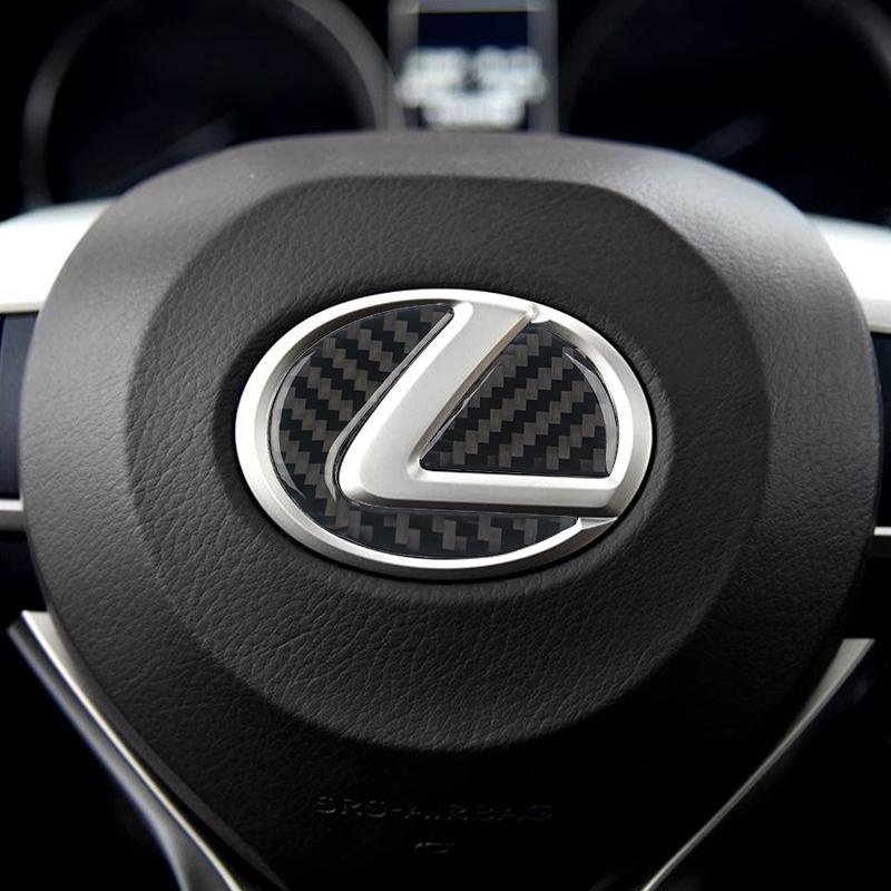 Lexus Car Sticker Carbon Fiber Steering Wheel Decorative Sticker For RX330 IS250 Ct200h ES300h RX350 IS300h NX300h RX400h ES350