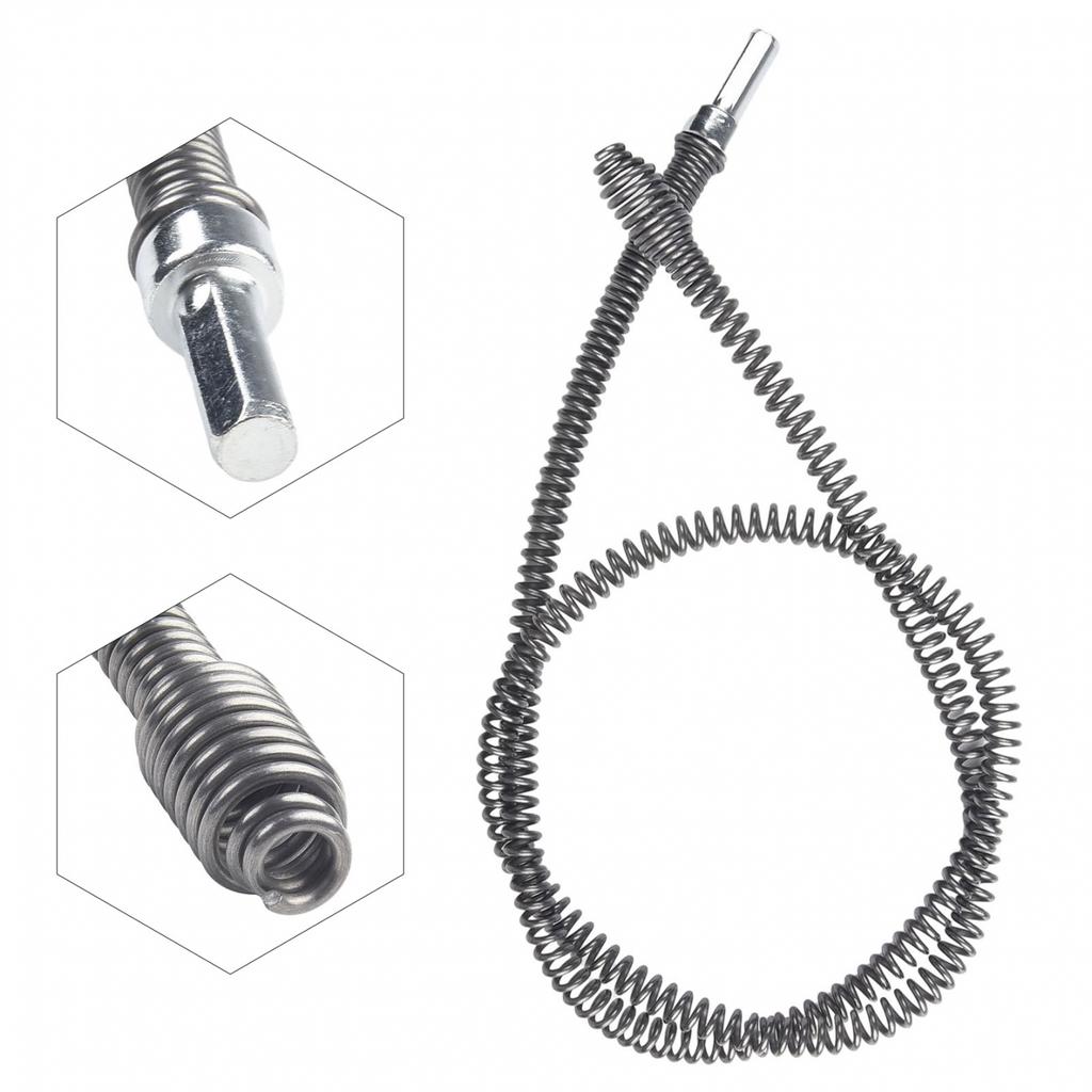 Bathroom Dredging Tool Electric Drill Connector Manganese Steel Spring