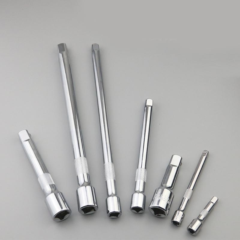 1/4 3/8 1/2 Socket Ratchet Wrench Extension Bar 50/75/100/125/150/250mm Long Bar Steering Sleeve Connecting Rod
