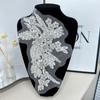 Lace Fabric Rhinestones Embroidery Applique Handmade Cloth Applique Exquisite Cloth Patch  Sewing
