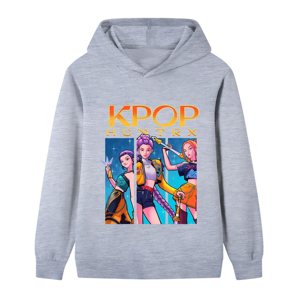 B1211 Dzieci Chłopcy Dziewczynki Kpop Rumi Zoey Mira Nadruk Bluza z Długim Rękawem