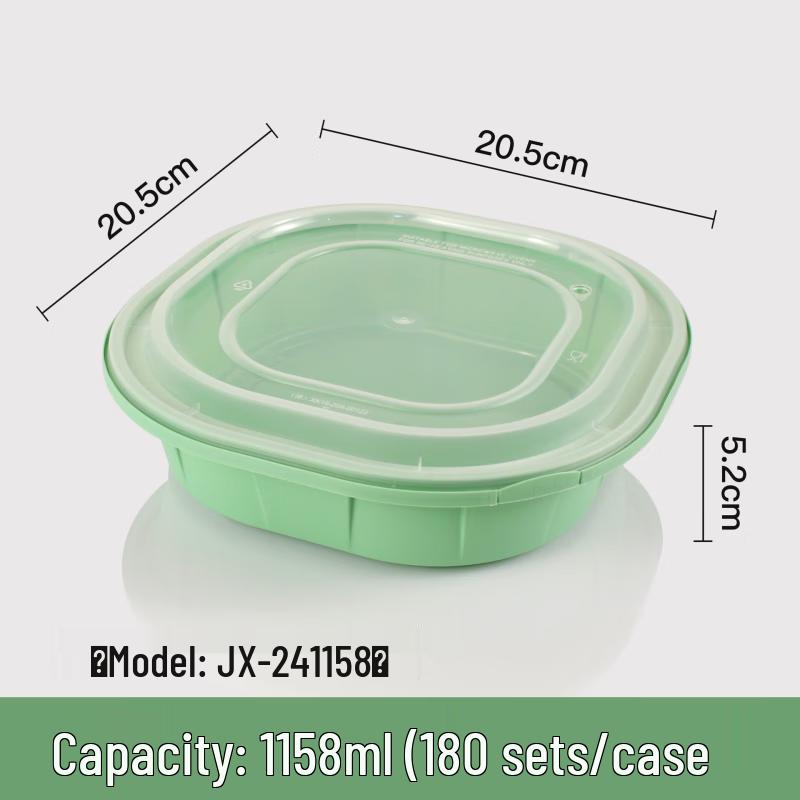 Handun Disposable Square Lock-Buckle Partitioned Food Container