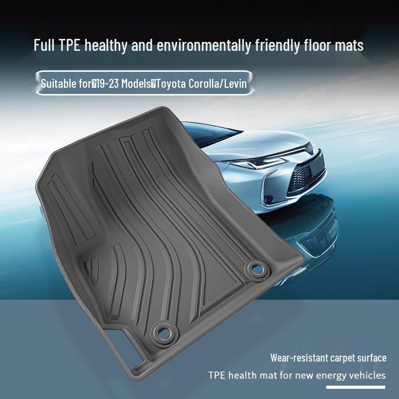Eco-friendly TPE Floor Mats for 2019-2023 Toyota Corolla/Levin - Includes Trunk and Main Mats.