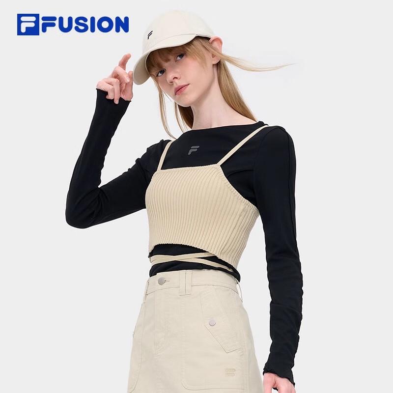 Fila Fusion Women s Two-Piece Crop Top & Long Sleeve Set S