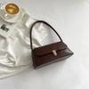 Women Retro Tote Bag Trendy Vintage Underarm Bag Portable Casual PU Leather Solid Color Simple Handle Handbags Shoulder Bag