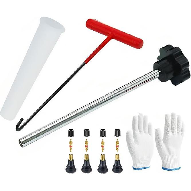 Quick Tire Valve Change Tool, Tire Valve Stem Core Quickly Replacement Tool Kit For Cars, Trucks, Motorcycles Etc (7PCS)