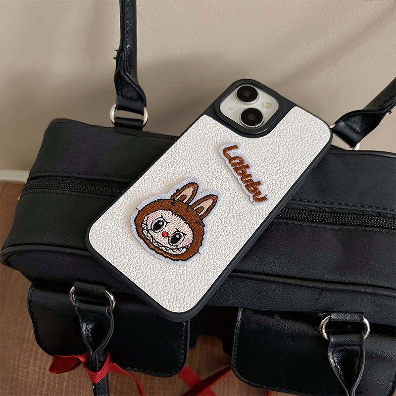 

For IPhone 17 Promax Little Cloth Rabbit Phone Case for Apple 16 Leather Hard Case 14 Light Luxury 15 Women s New Style For iPhone X/XS