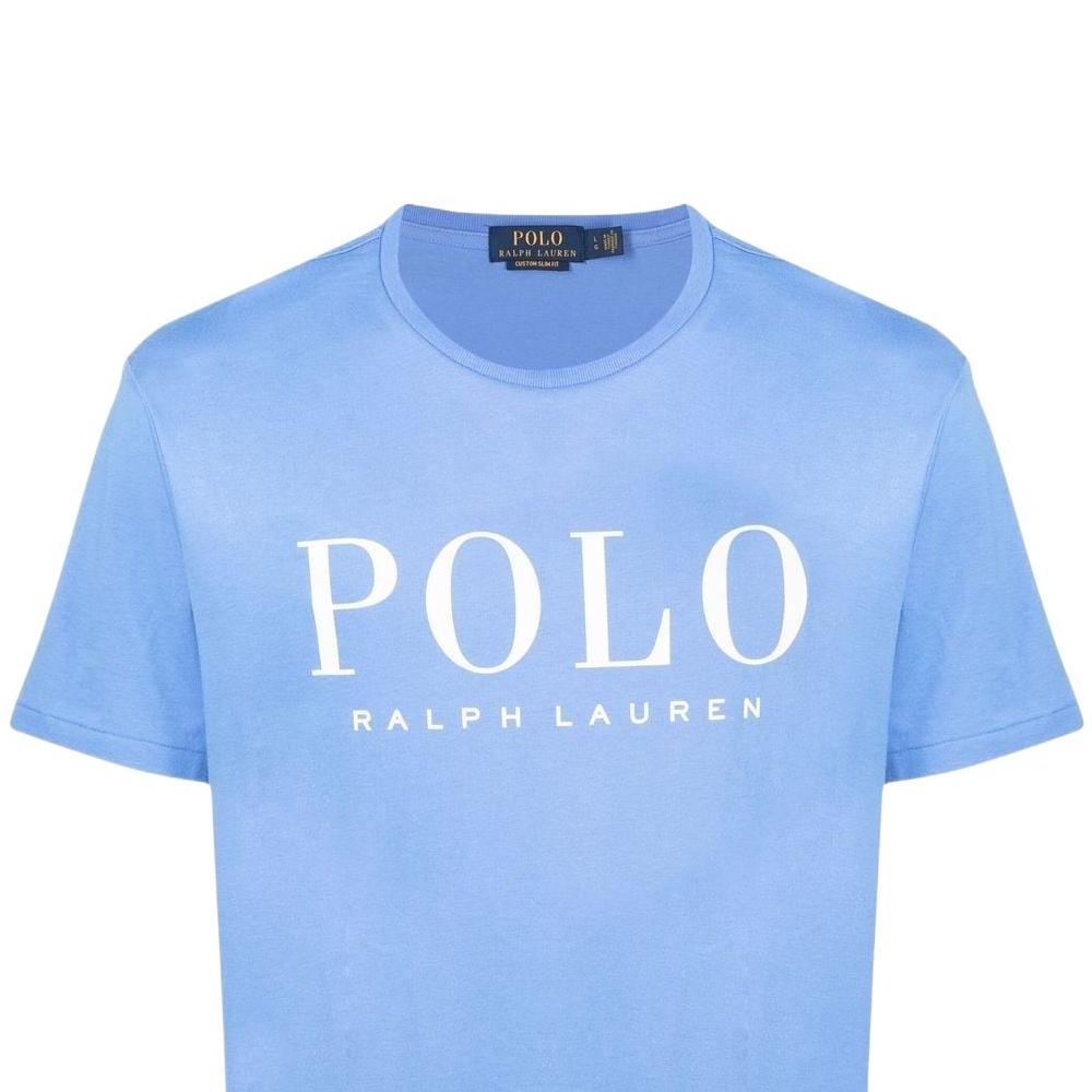 Polo Ralph Lauren Letter Print Loose Short Sleeve T-Shirt Men Tops Light-Blue 710860829-002