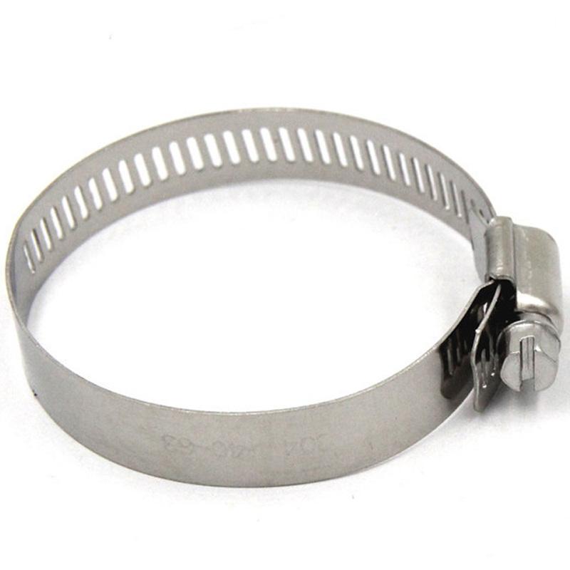 1/2pcs 304 Sino American Style Throat Clamp Band Width 12mm Clamps Stainless Steel Hose Clips Car Fuel Hose Pipe Clamps