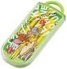 Skater Lunch Box Trio and Made In Tom and Jerry EAT TACC2AG69100 Kids' Set, Chopsticks, Spoon, Fork, Kids' Cutlery, Antibacterial, Easy-Open