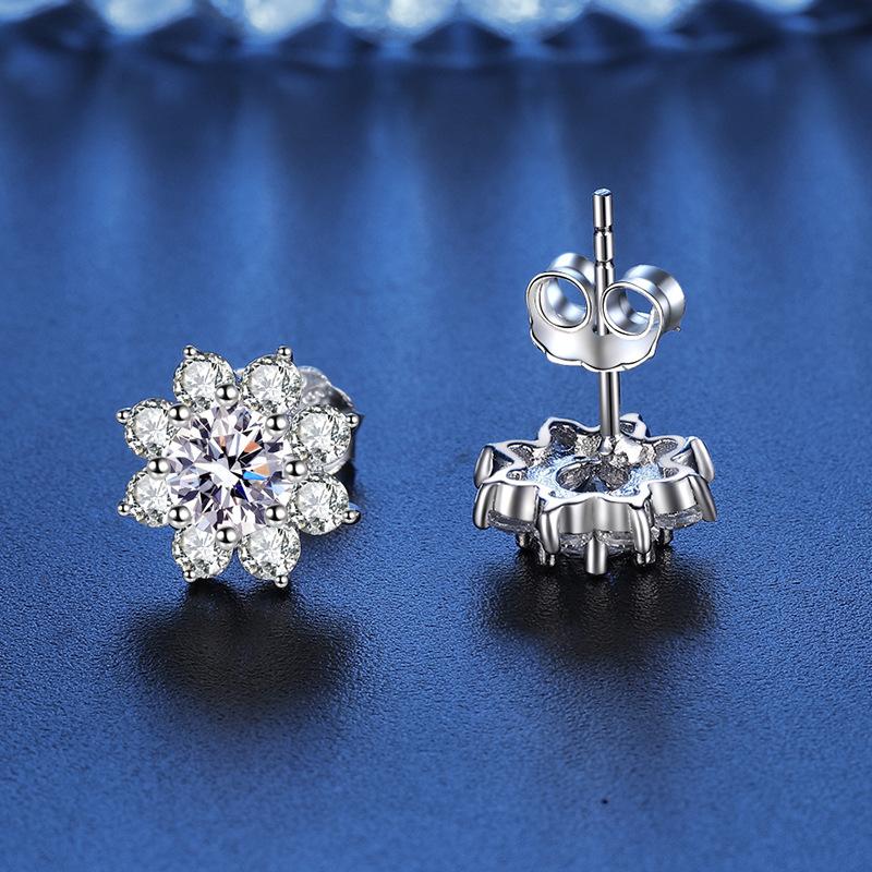 Tancise 925 Sterling Silver Moissanite  Zircon Earrings Drop Earrings For Women Wedding Party Gifts