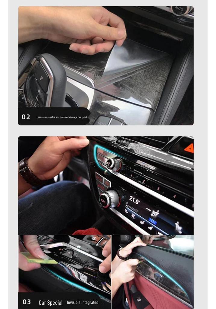 BMW 3 Series/GT (2014-2019) Interior TPU Film Set: Anti-scratch Screen Protector for Console & Dashboard.