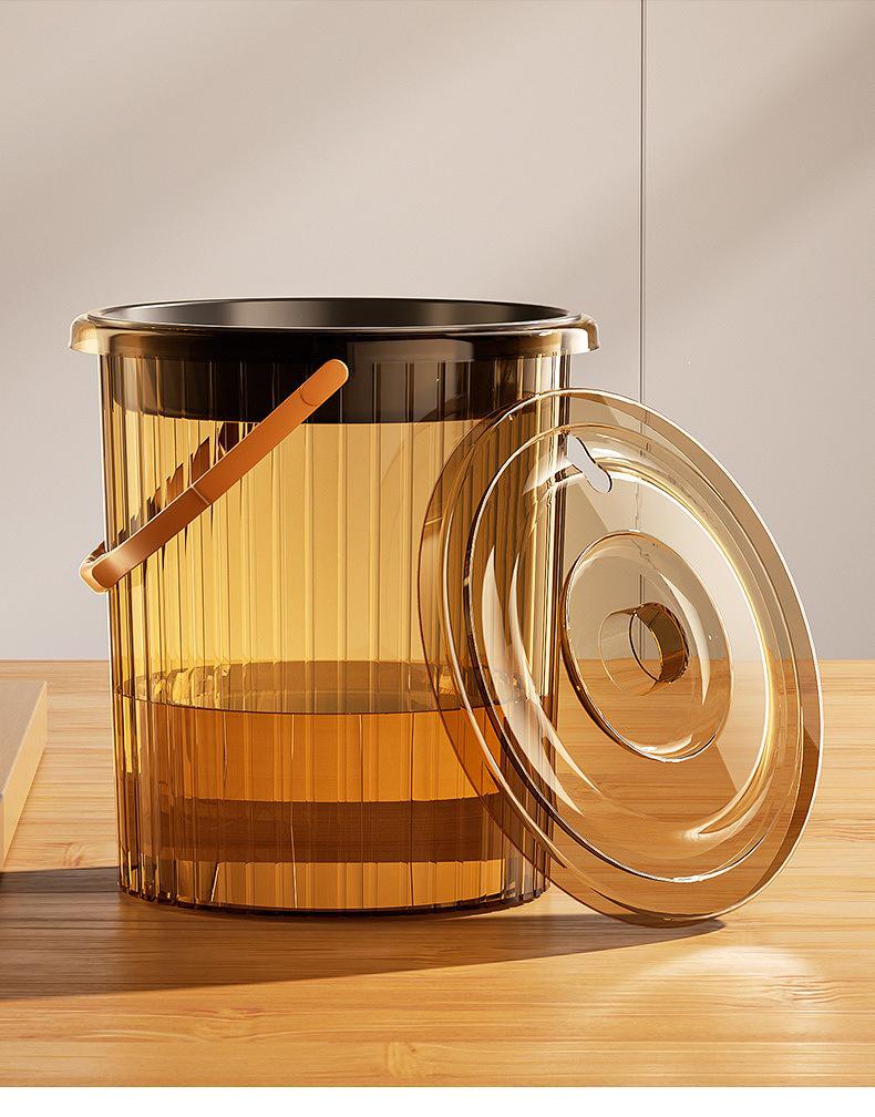Tea Wastewater Bucket with Tea Leaf Filter and Wet/Dry Separation for Gongfu Tea Set Accessories