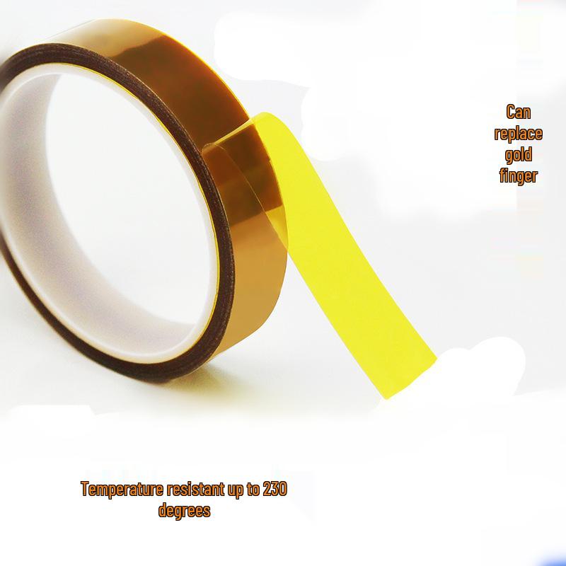 Brown Pet High-Temp Adhesive Tape for Lithium Battery Insulation & Low-Temp Gold Finger High Adhesion.