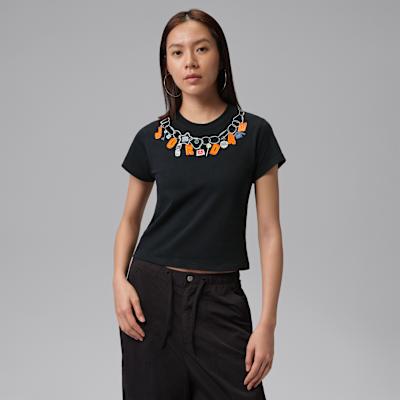 Jordan T Shirts Women s Black Crew Neck Moderate XS