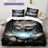 Set Copripiumino Trapuntato con Fantasia Cartone Animato Federa Decorazione per la Casa Regalo di Compleanno (1 * copripiumino + 2 * federa, senza nucleo)
