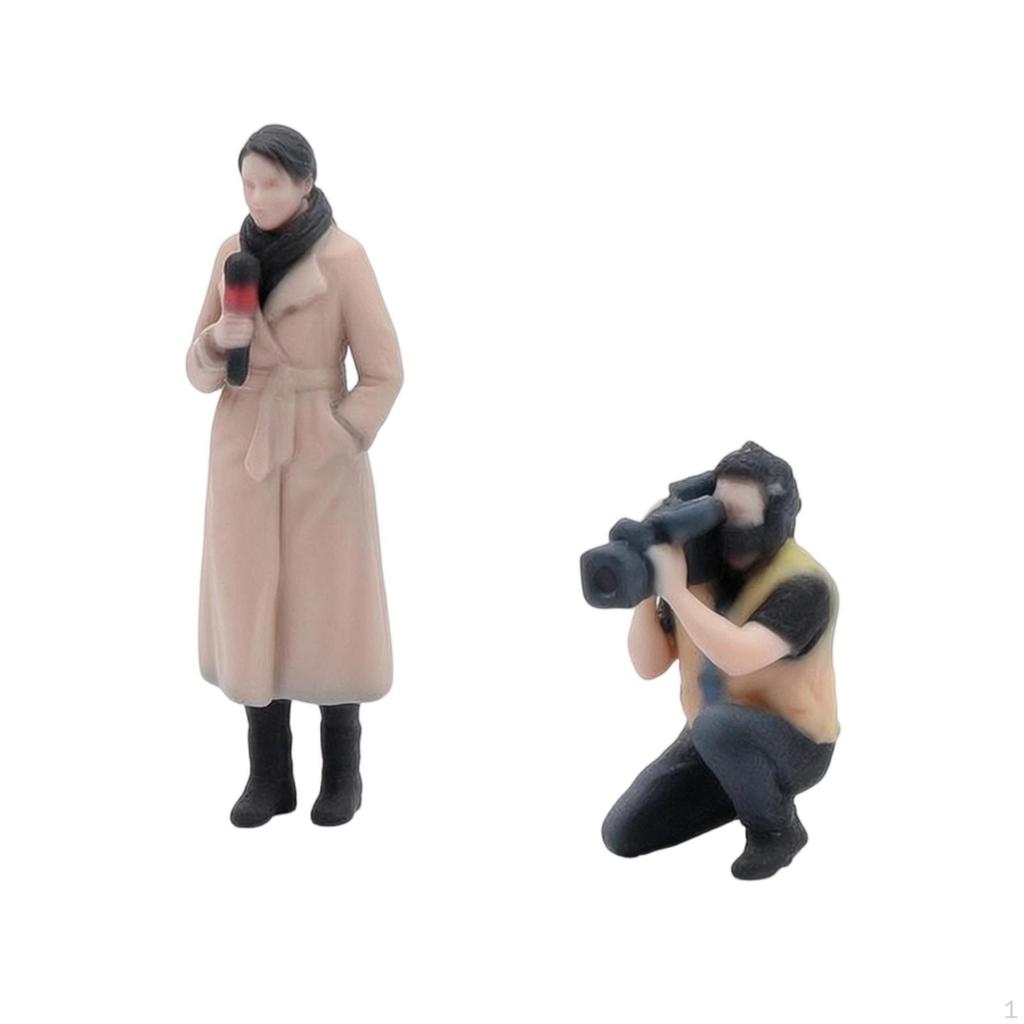 Interview Scene Model 3D Printed 1:64 Scale Figures Miniature Resin with