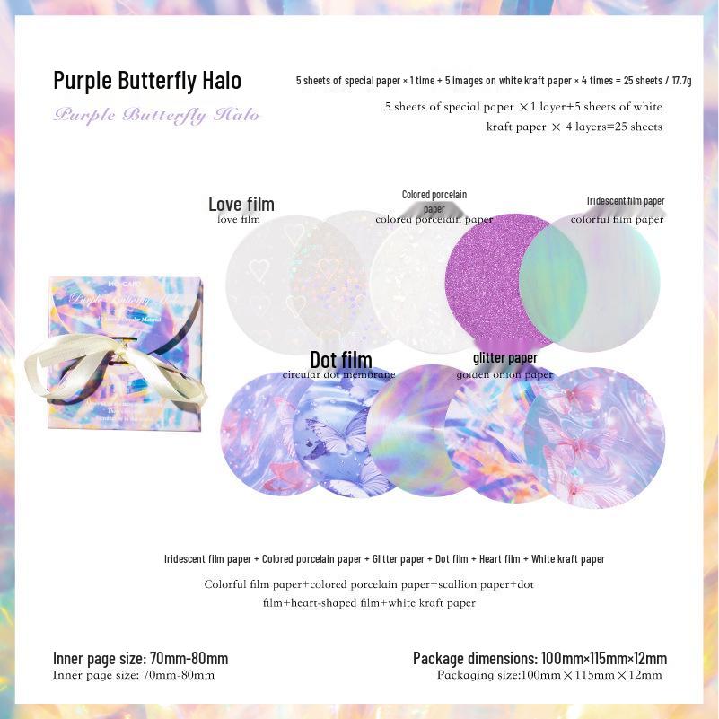 Mo Ink Starry River Collage Journal: 25 Mixed Material Sheets in Round Box