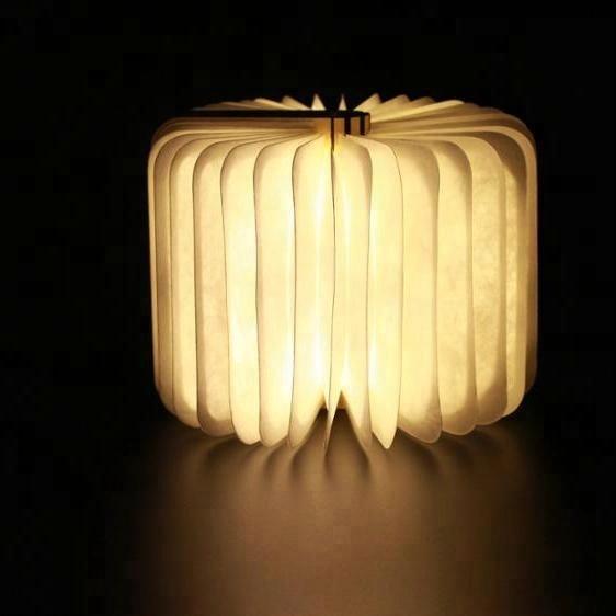 Portable Reading Light Creative Magical Led Wooden Folding USB Rechargeable Book