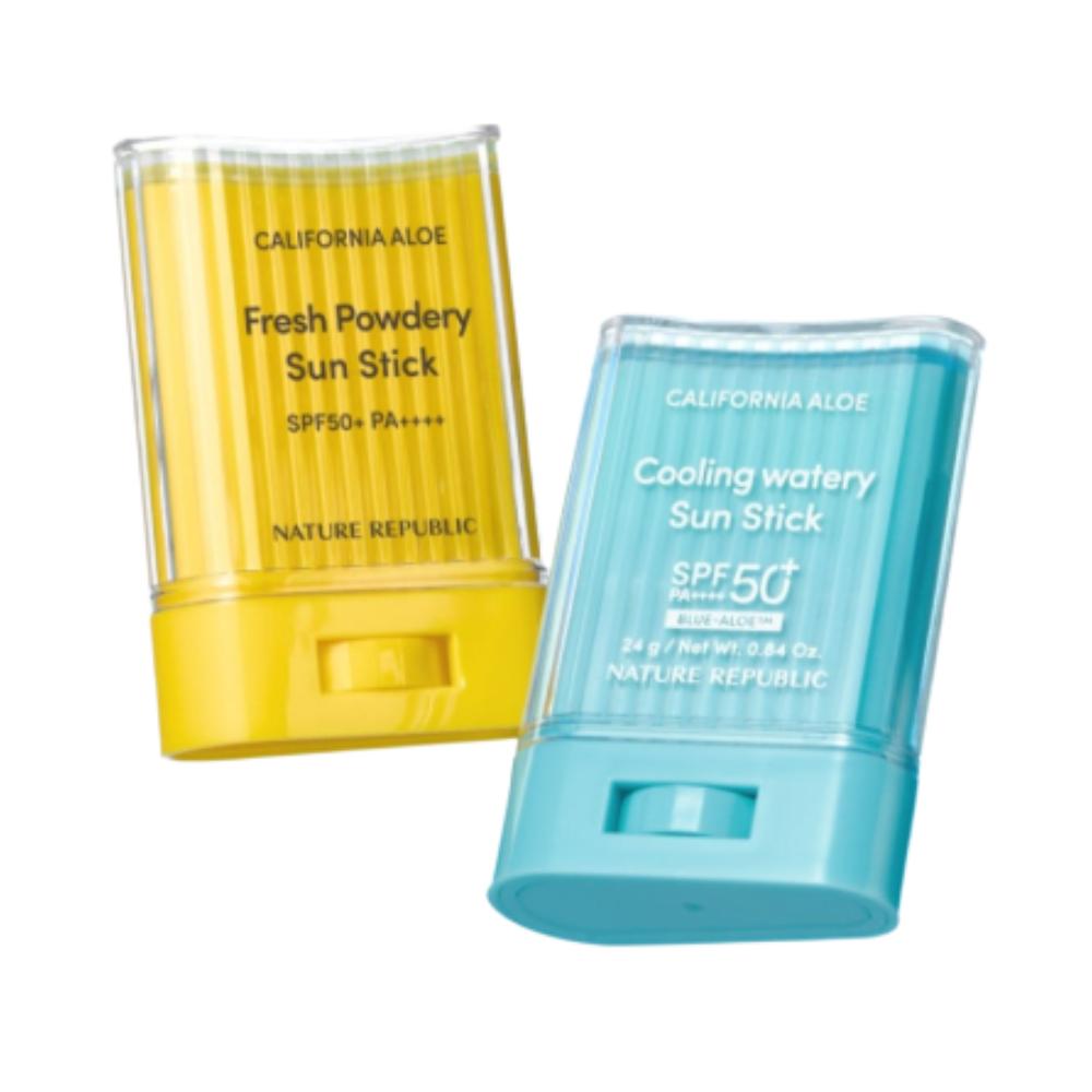 

NATURE REPUBLIC California Aloe Sun Stick Duo Set (24g x 2) [1+1 Bundle: Fresh Powdery + Cooling Moisture]