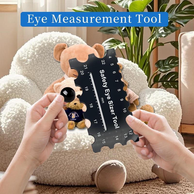 2Pcs Plastic Safety Eyes Sizer Tool, 4~32Mm Diameter Measuring Ruler, Crochet Tool For Diy Craft, Plush Bear Eye Installation, D