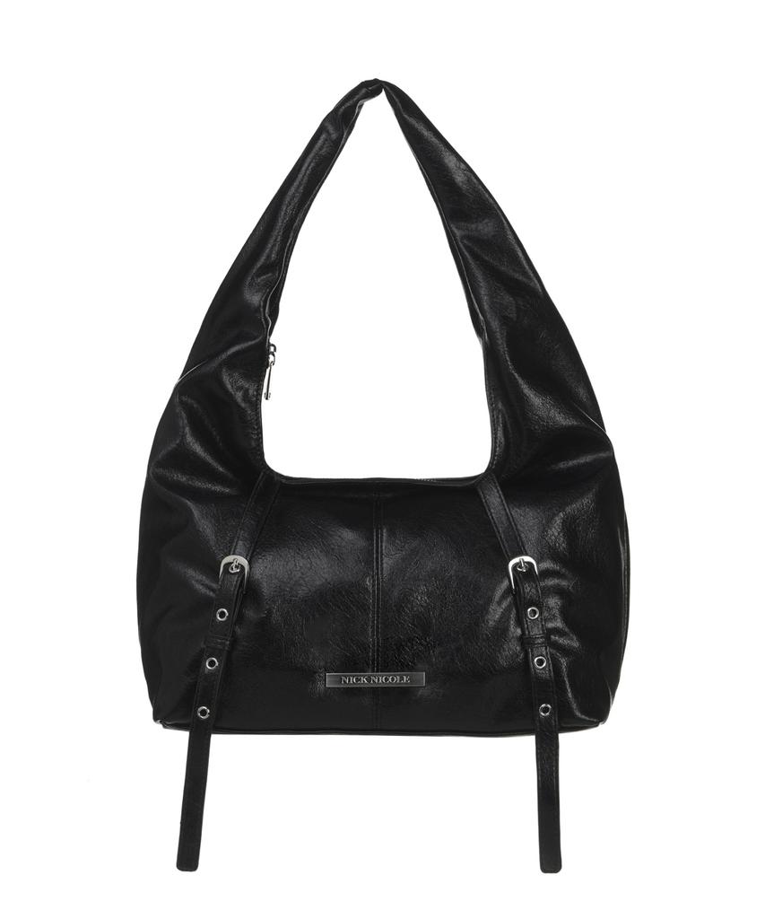 Nick&Nicole Belted Shoulder Bag_Black