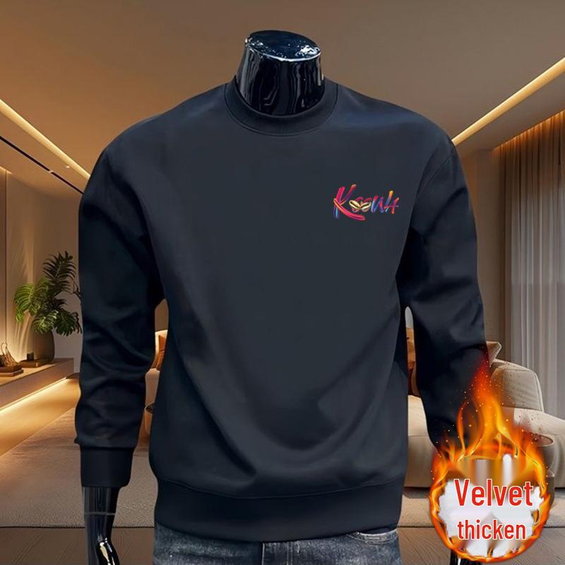 Cross-Border American Style Men's Autumn/Winter Hoodie - Round Neck, Long Sleeve, Trendy Brand Jacket for Couples